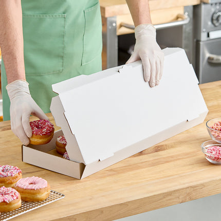 Hộp bánh carton sóng trơn màu trắng Choice 61 x 20 x 5 cm - Bó 50 cái