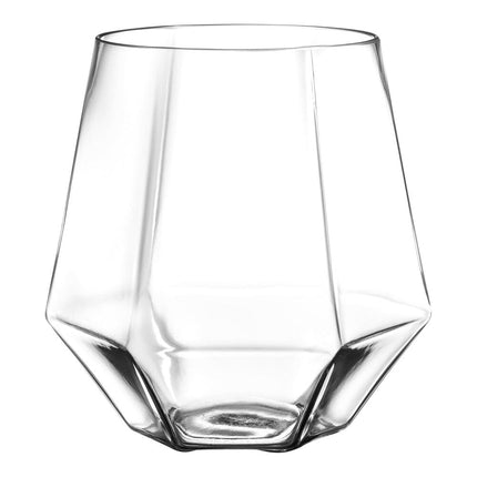 Ly rượu vang nhựa không chân kiểu kim cương Posh Setting 355 ml trong suốt - Thùng 48 cái
