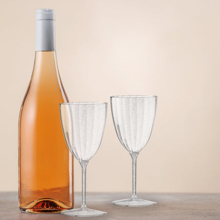 Ly rượu vang nhựa một mảnh nhũ bạc Posh Setting 207 ml - Thùng 96 cái