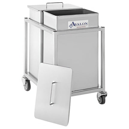 Bộ 2 thùng đựng nguyên liệu di động thép không gỉ Avalon 76 lít AIB150-2C
