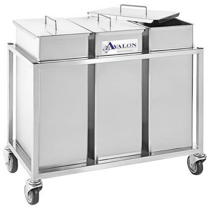 Bộ 3 thùng đựng nguyên liệu di động thép không gỉ Avalon 114 lít AIB150-3C