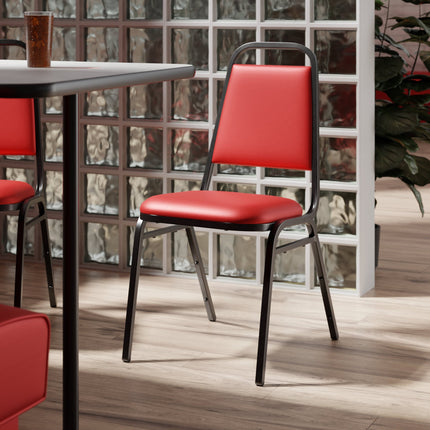 Ghế tiệc xếp chồng đệm 2,5 cm màu đỏ Lancaster Table & Seating