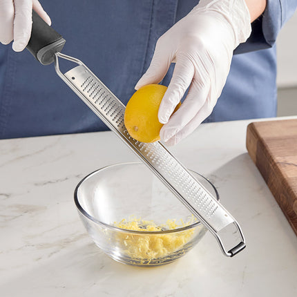 Dụng cụ bào vỏ chanh rasp inox Fourte 38 cm tay cầm đen chống trượt