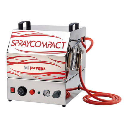 Máy phun bóng bánh ngọt điện Pavoni Spray Compact 41 x 35 x 40 cm inox có máy nén tích hợp - 110V