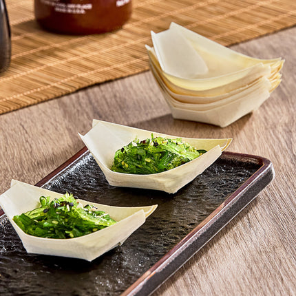 Thuyền gỗ dùng một lần TableCraft BAMDB3 9 x 5 cm 30 ml - Gói 50 cái