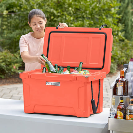 Thùng đá giữ lạnh ngoài trời quay ép CaterGator CG45CL 42,6 lít - Màu san hô