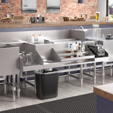 Trạm pha chế cocktail kết hợp thép không gỉ kèm mặt để ráo Regency Spec Line 152 cm