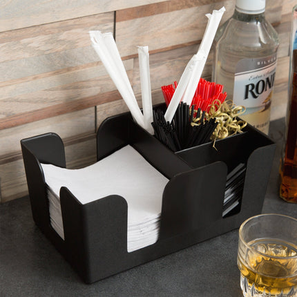 Khay đựng dụng cụ bar nhựa đen 6 ngăn Choice