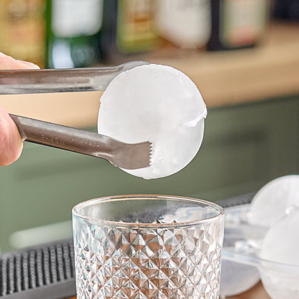 Khuôn đá kiểu Mỹ Metalcraft SMSR4 đen Silicone 4 ngăn 6,3 cm Sphere đá Mold nắp