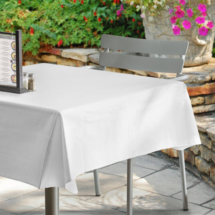 Khăn trải bàn vinyl họa tiết trơn màu trắng mặt lót nỉ Choice 132,1 x 132,1 cm - Thùng 4 cái