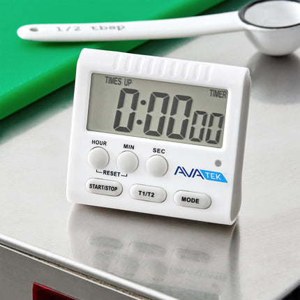 Đồng hồ hẹn giờ nhà bếp điện tử 2 kênh 24 giờ kèm đồng hồ AvaTek