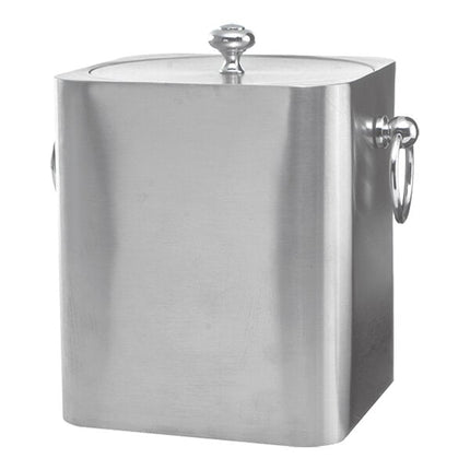 Xô đựng đá Service Ideas 3 lít vuông Brushed inox Hotel xô đựng đá IBSQ3BS
