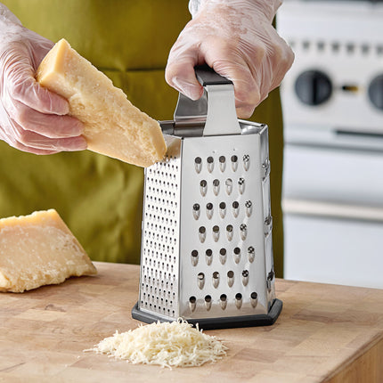 Bàn nạo 6 mặt thép không gỉ Choice 24 cm với tay cầm êm