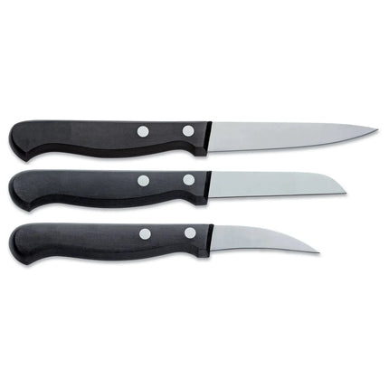 (3 pieces) F. DICK | Knife set – Superior - X50CrMoV15 - German-made - Black/Silver handle