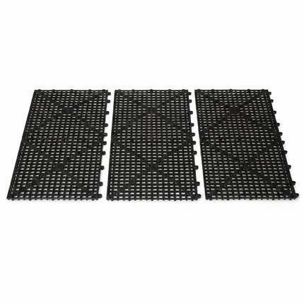 (3 pieces) FUCHS | DELFIN® Rubber drip mat - set of 2 - 315x315mm - pluggable - black