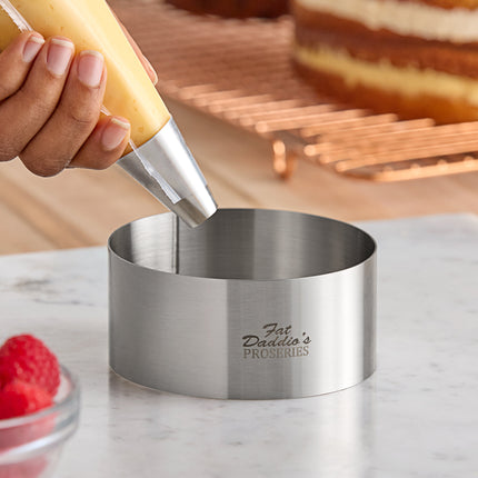 Khuôn tròn tạo hình bánh / thức ăn thép không gỉ Fat Daddio's SSRD-4175 10 x 4,4 cm