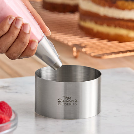 Khuôn tròn inox làm bánh / định hình Fat Daddio's SSRD-3520 ProSeries 9 x 5 cm