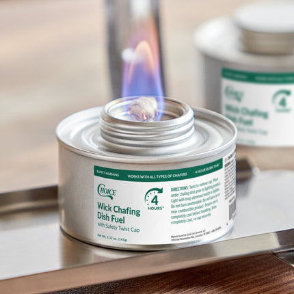 Nhiên liệu cồn hâm nóng dạng bấc Choice 4 giờ nắp vặn an toàn - Thùng 24 hộp