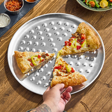 Khay pizza American Metalcraft NHACTP12 30,5 cm dày nhôm coupe có gờ chống trượt