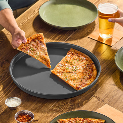 Khuôn pizza đế sâu thành thẳng nhôm anod cứng American Metalcraft HC4014 36 x 2,5 cm