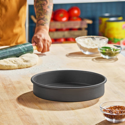 Khuôn pizza đế sâu / bánh gato nhôm anod cứng thành thẳng American Metalcraft HC80092 23 x 5 cm