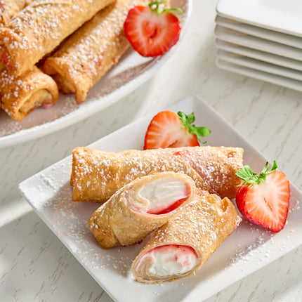 Chả giò tráng miệng cheesecake dâu Finger Food Products 57 g - Thùng 72 cái