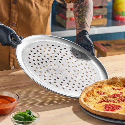 Khay pizza coupe nhôm chuẩn đục lỗ American Metalcraft PCTP16 41 cm