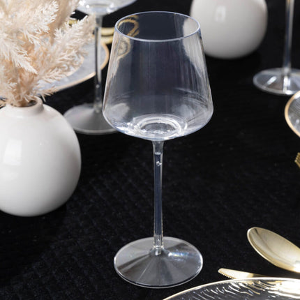 Ly rượu vang chân cao nhựa HIP Posh Setting 414 ml trong suốt - Thùng 48 cái