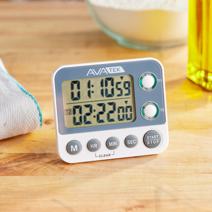 Đồng hồ hẹn giờ nhà bếp điện tử 2 kênh 99 giờ AvaTek