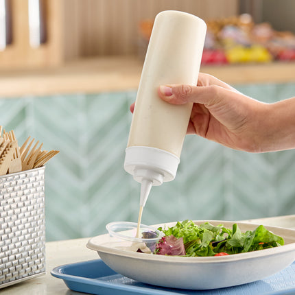 Bình bóp nước sốt miệng rộng trong suốt Choice 355 ml - Bộ 6 cái