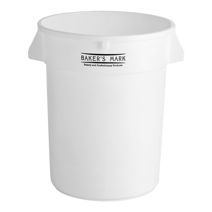 Thùng đựng nguyên liệu tròn Baker's Mark 121 lít / 510 cup màu trắng