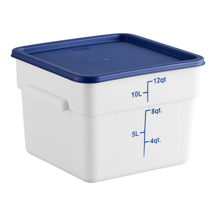 Hộp đựng thực phẩm nhựa PP vuông trắng kèm nắp xanh dương Choice 11,4 lít