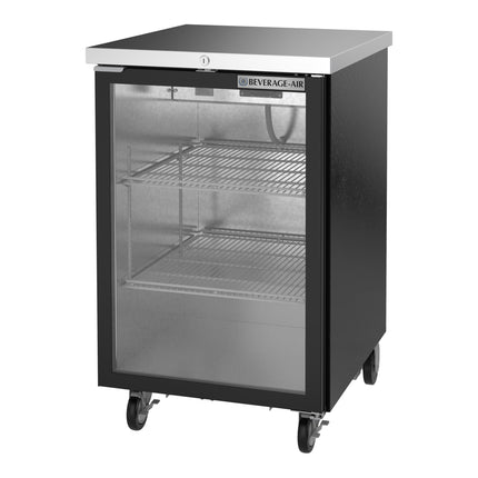 Tủ mát quầy bar cửa kính đạt chuẩn thực phẩm đen Beverage-Air BB24HC-1-FG-B 61 cm