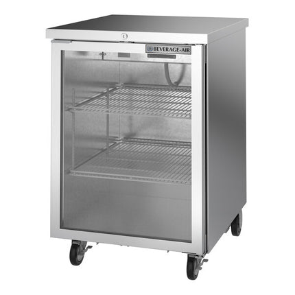 Tủ mát quầy bar Beverage-Air BB24HC-1-FG-S 61 cm cửa kính inox đạt chuẩn trữ thực phẩm