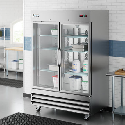 Tủ mát đứng cửa kính inox Avantco SS-2R-G-HC 137 cm