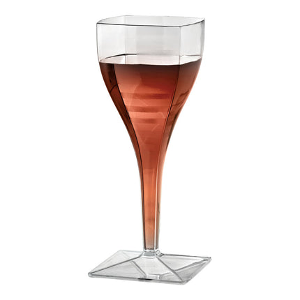 Ly rượu vang nhựa trong Fineline Solid Squares 237 ml - Thùng 72 cái