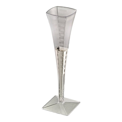 Ly champagne nhựa Fineline Solid Squares 148 ml trong suốt - Thùng 72 cái
