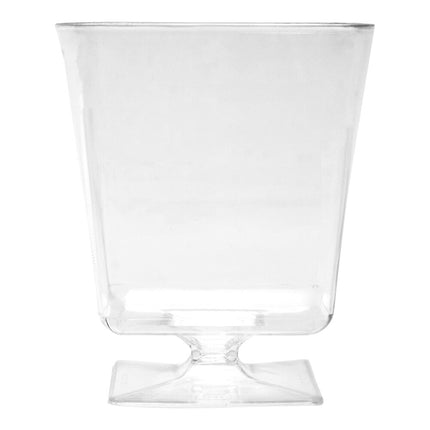 Ly rượu vang có chân nhựa trong suốt Fineline Solid Squares 237 ml - Thùng 180 cái