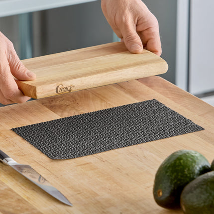 Thảm quầy bar Choice 26 cm x 15,9 cm đen Non-Slip nhựa Cutting Board Liner - Gói 6 cái
