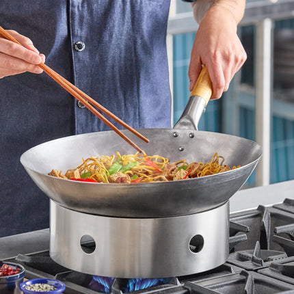 Chảo wok Mandarin thép carbon Emperor's Select 41 cm cán gỗ