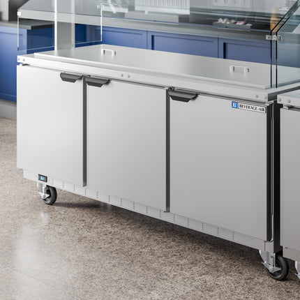 Bàn salad bar lạnh thép không gỉ Beverage-Air SPE72HC-S 183 cm