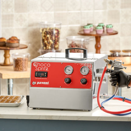 Máy phun chocolate điện để bàn inox Pavoni Ciocospritz 42 x 40 x 40 cm - 110V