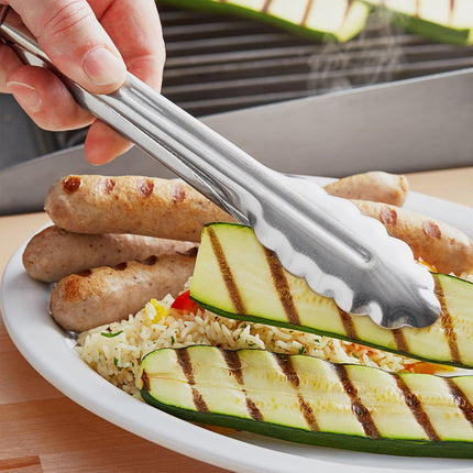 Dụng cụ phục vụ Choice 24,8 cm hạng nặng thép không gỉ kẹp gắp đa dụng - Thùng 12 cái