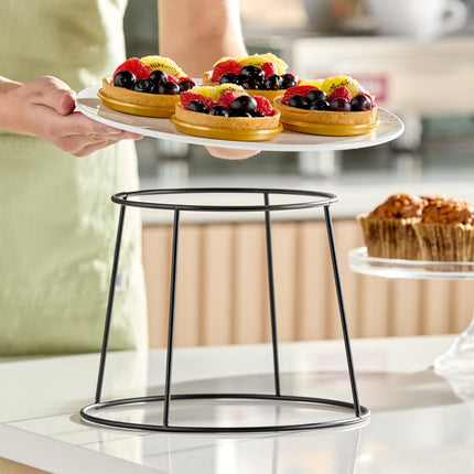 Đế trưng bày kim loại Acopa 18 cm tròn đen