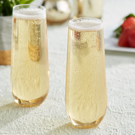 Ly champagne nhựa trong suốt không chân Visions 266 ml - Thùng 64 cái