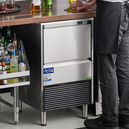 Máy làm đá viên đầy để gầm bàn Avantco Ice Diamond EUC-F-130-A giải nhiệt gió kèm thùng chứa 20 kg - 61 kg/ngày, 115V