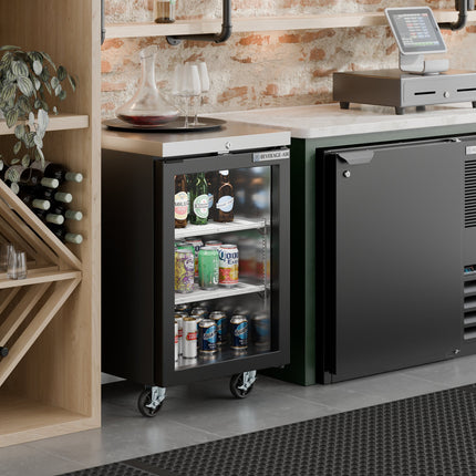 Tủ mát quầy bar Beverage-Air BB24HC-1-G-B 61 cm đen Counter Height cửa kính quầy bar