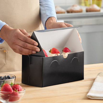 Hộp giấy đựng bánh cupcake màu đen Baker's Lane 20 x 10 x 10 cm - Bó 100 cái