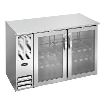 Tủ mát quầy bar cửa kính inox chiều sâu nông Beverage-Air BBN48HC-G-S-ALT 122 cm