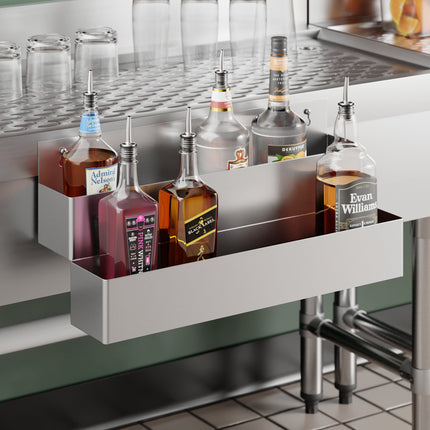 Giá đựng chai inox hai tầng Steelton 56 cm